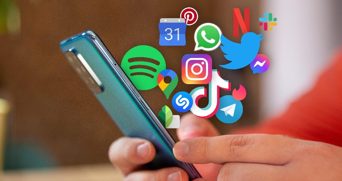 Mobile phone with Bali travel apps
