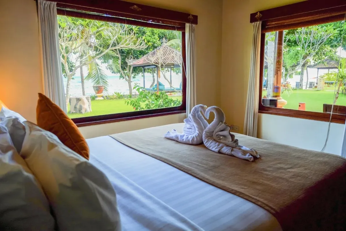 Beachfront villa at Puri Bagus