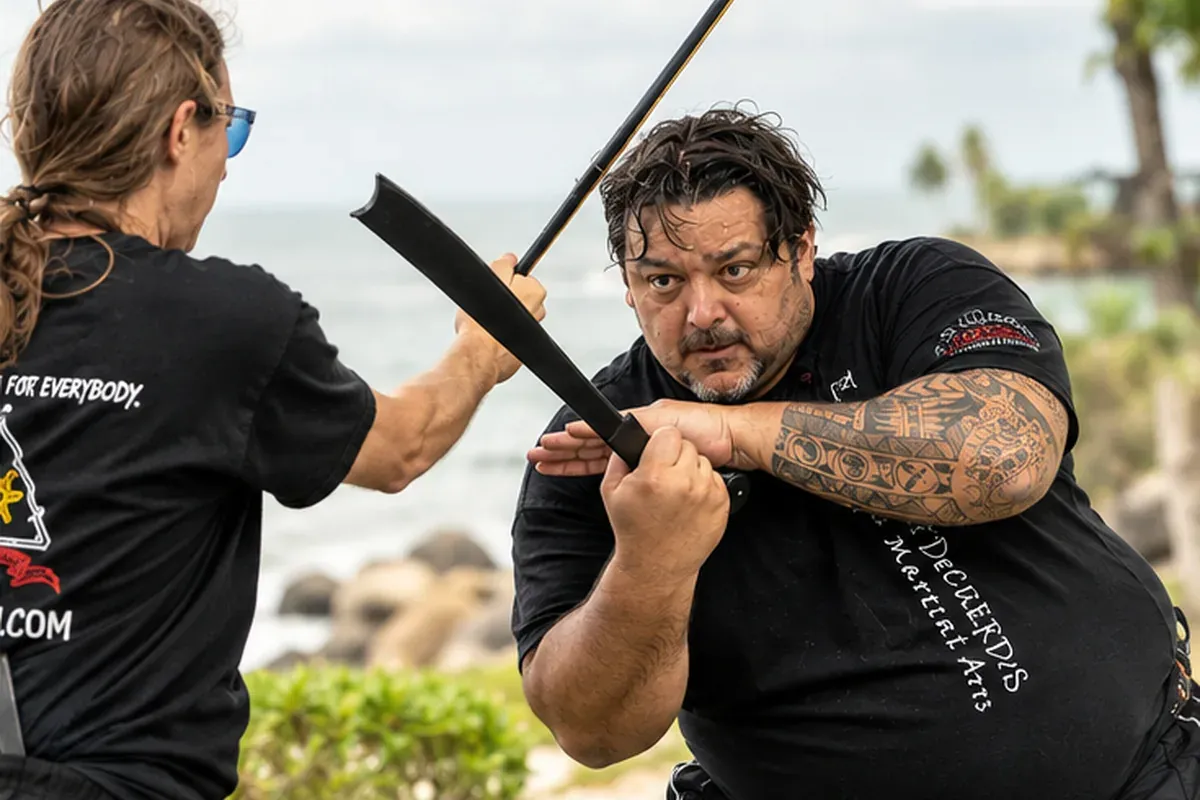Filipino martial arts partner training with Adrien Rodriguez