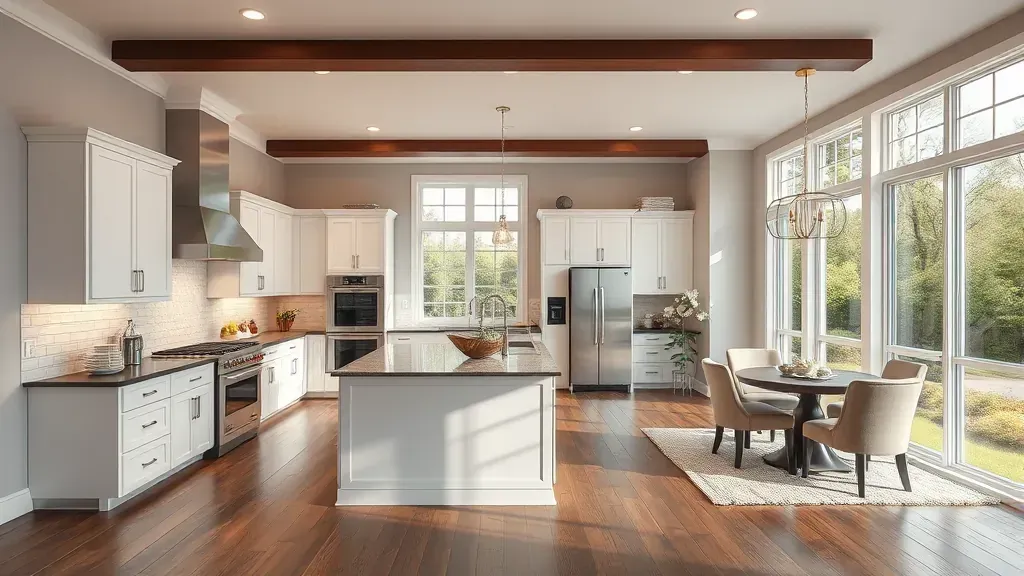 Remodeling in Severn, MD with a modern kitchen design and updated appliances.