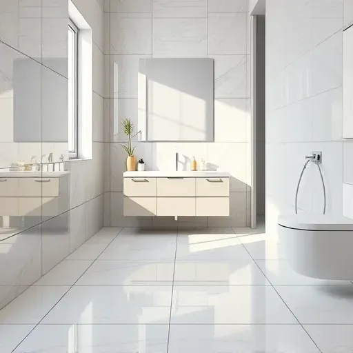 Beautifully finished bathroom with high-quality ceramic tiles, modern fixtures, and natural light in Hyattsville MD