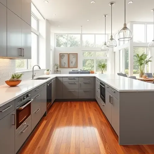 Recently remodeled kitchen in Hyattsville, MD with modern cabinetry, quartz countertops, and spacious layout.