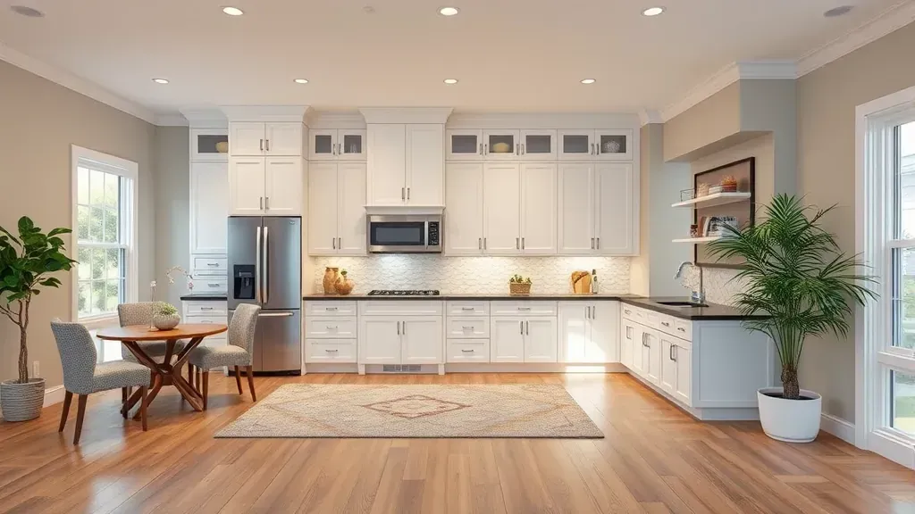 Remodeling in Waldorf, MD showcasing modern kitchen design and elegant living space.