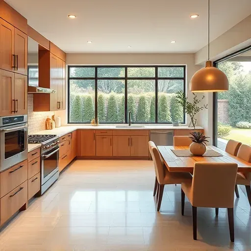 Modern kitchen remodel in College Park MD with quartz countertops, stainless steel appliances, and open-concept design.