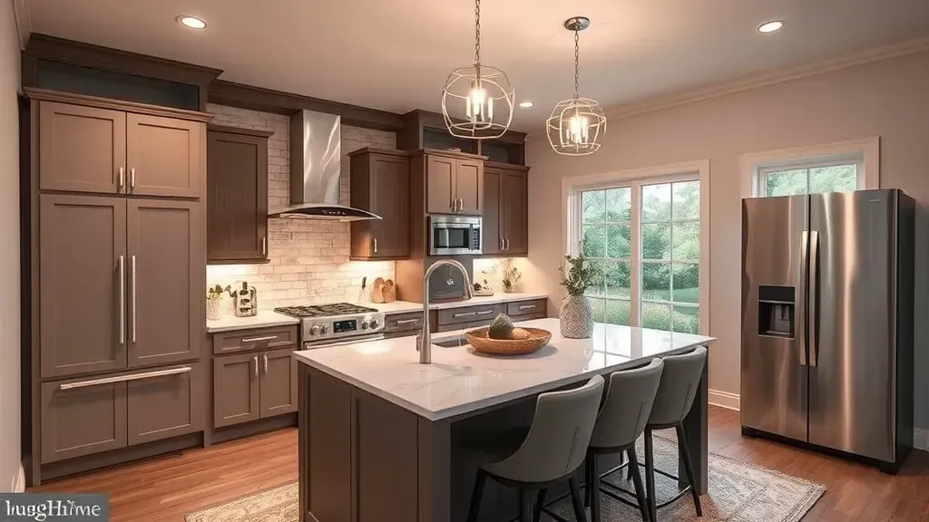 Completed home remodeling interior in Hyattsville MD showcasing modern design and stylish decor without people.