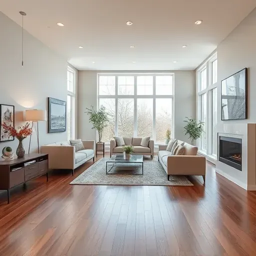 Completed home remodeling in Hyattsville MD showcasing modern design and elegant finishes in an empty room.