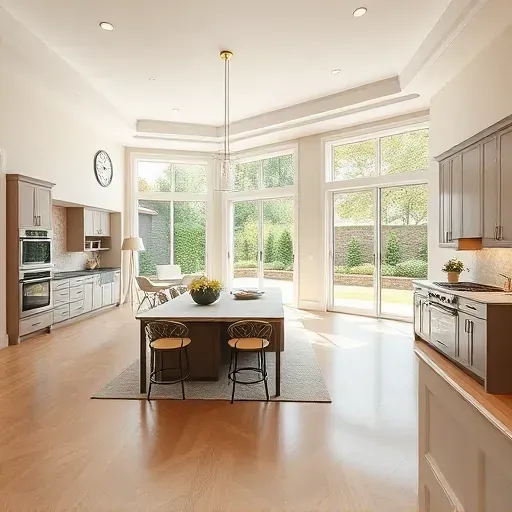 Modern Riverdale Park home interior features open floor plan, chic kitchen, neutral tones, and natural light.