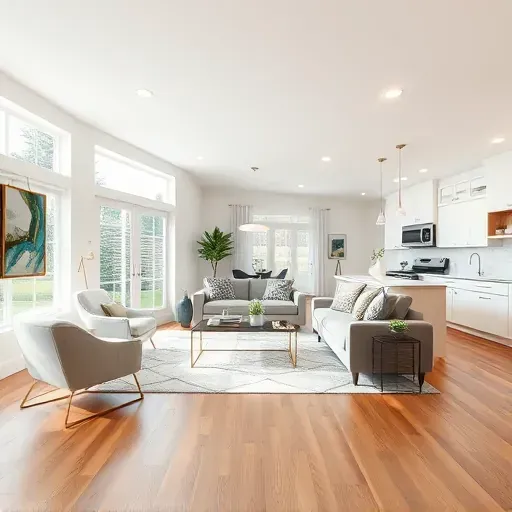 Completed home remodeling in Hyattsville MD showcasing modern design and elegant finishes in a spacious interior.