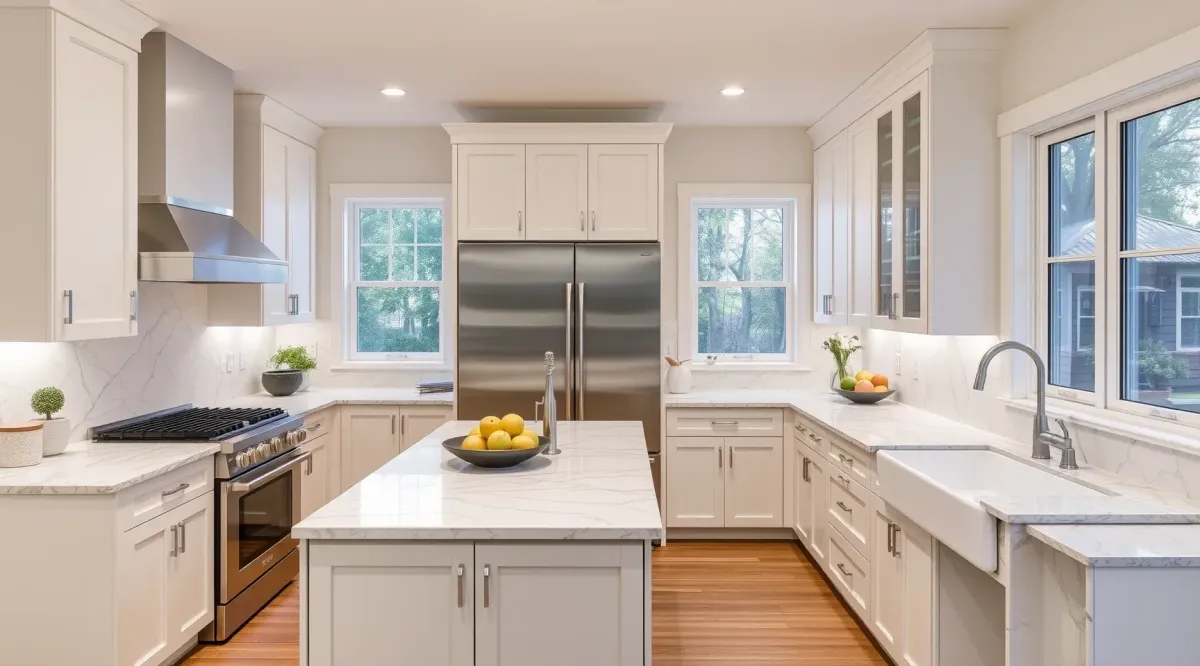 Finished Kitchen Remodeling project in Hyattsville, MD with stylish design.