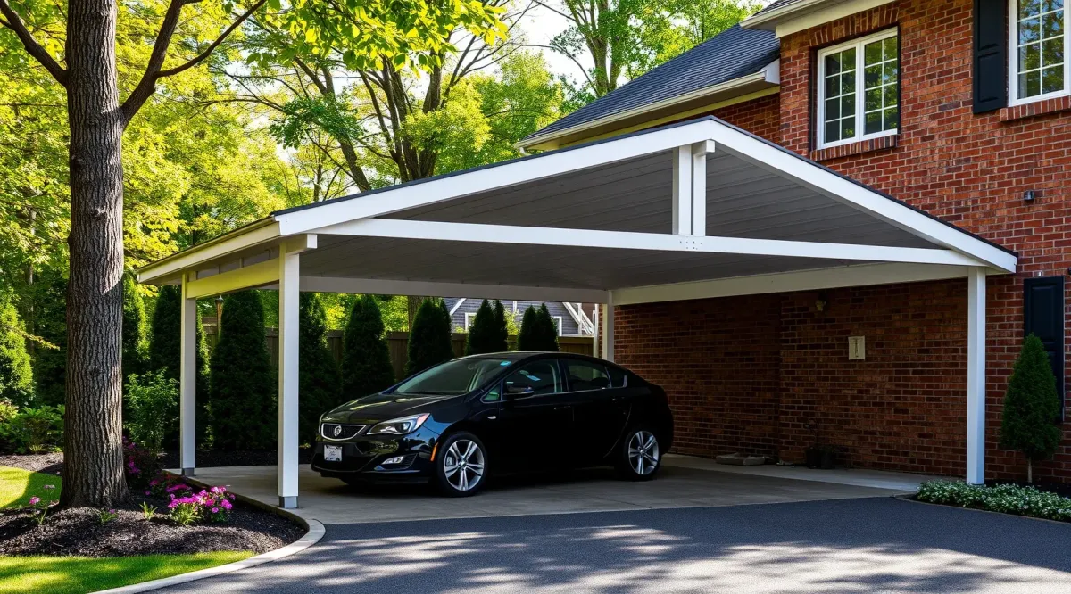 Completed Carport Enclosures in Hyattsville, MD with contemporary style.