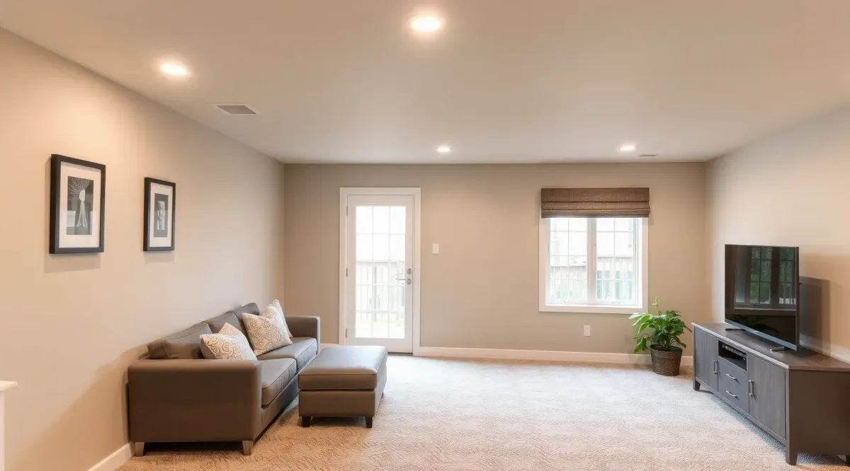 Close-up of a modern Basement Renovation feature in Hyattsville, MD, emphasizing quality finishes.