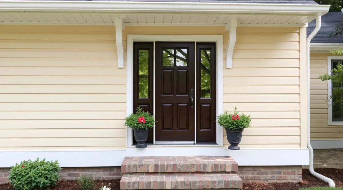 Close-up of a modern Siding Installation feature in Hyattsville, MD, emphasizing quality finishes.