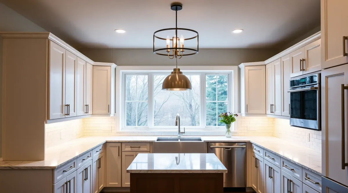 Completed Custom Cabinet Installation in Hyattsville, MD with contemporary style.