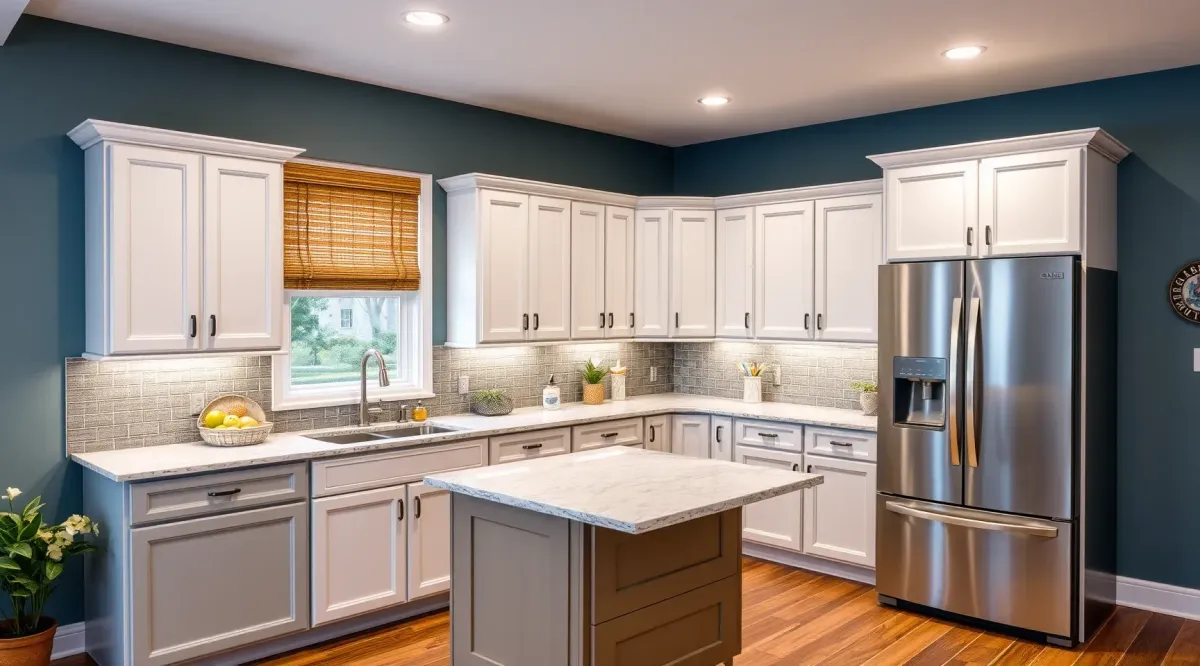 Finished Custom Cabinet Installation project in Hyattsville, MD with stylish design.