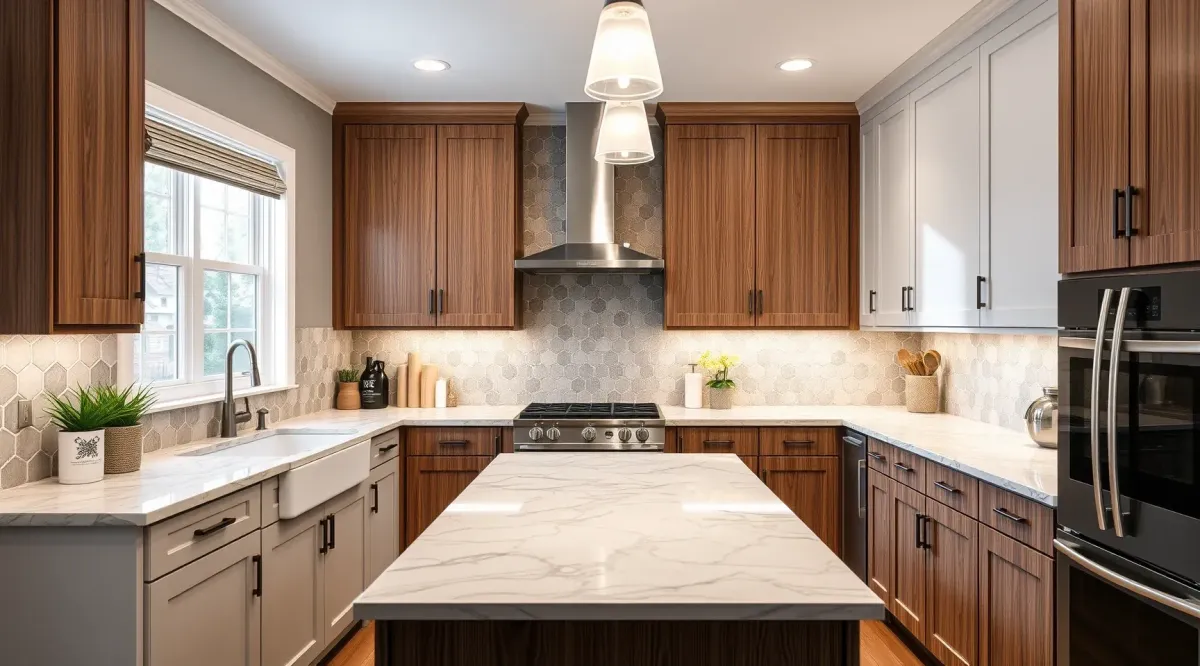 Close-up of a modern Custom Cabinet Installation feature in Hyattsville, MD, emphasizing quality finishes.