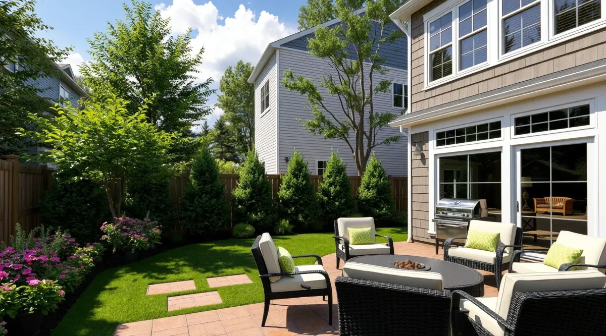 Completed Outdoor Living Solutions in Hyattsville, MD with contemporary style.