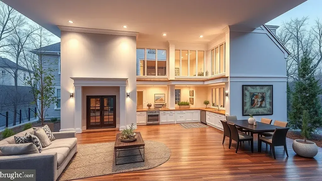 Remodeling in Rockville, MD showcasing a modern kitchen design with sleek cabinets and updated appliances.