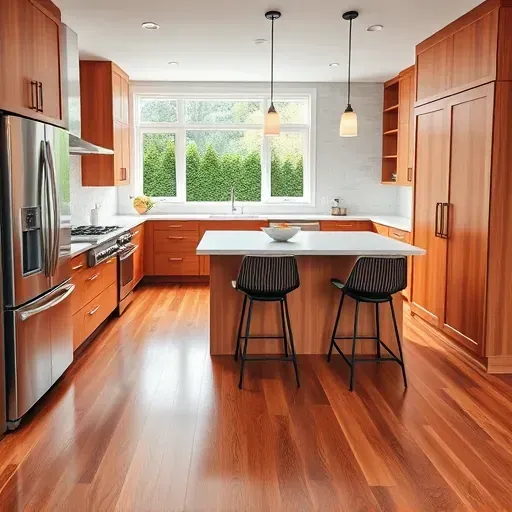 Recently renovated kitchen in Mclean VA featuring quartz countertops, modern appliances, and custom cabinetry.