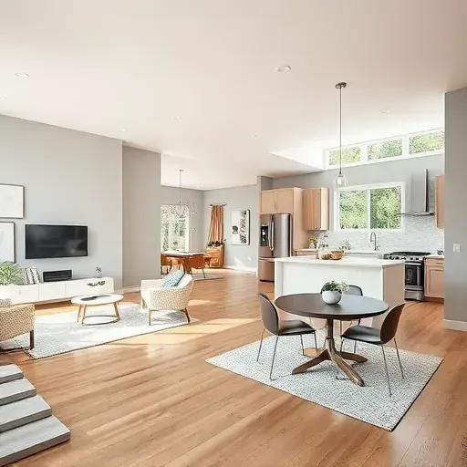Remodeled interior space in Hyattsville MD showcasing a modern and stylish design.