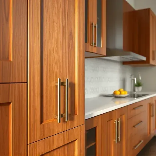 Custom wood cabinet with detailed craftsmanship and sleek hardware in modern Hyattsville kitchen