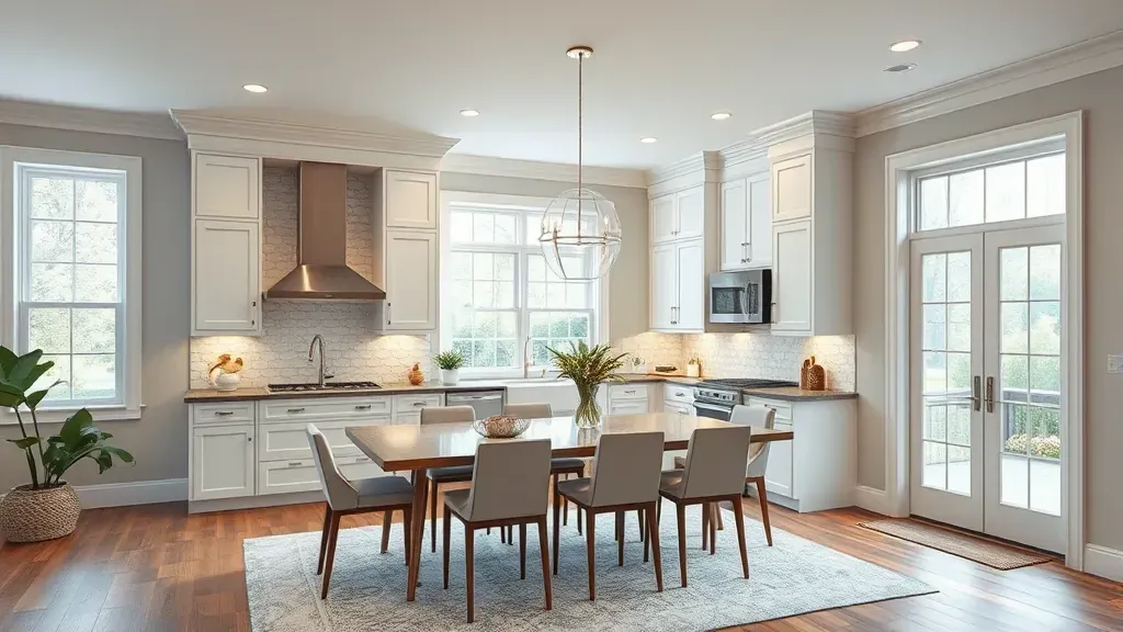 Remodeling in Suitland, MD with modern kitchen and living area design updates.