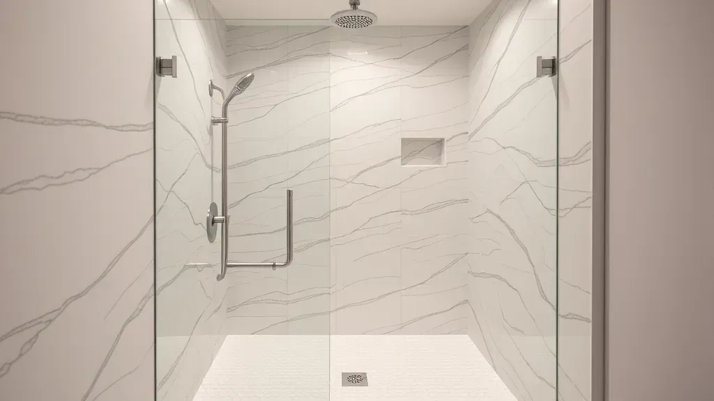 Shower installation project showcasing modern design in a bathroom in Hyattsville, MD.