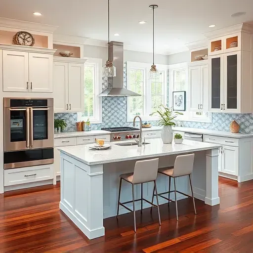 Spacious Annapolis kitchen remodel with elegant cabinetry, quartz countertops, and inviting island for entertaining.