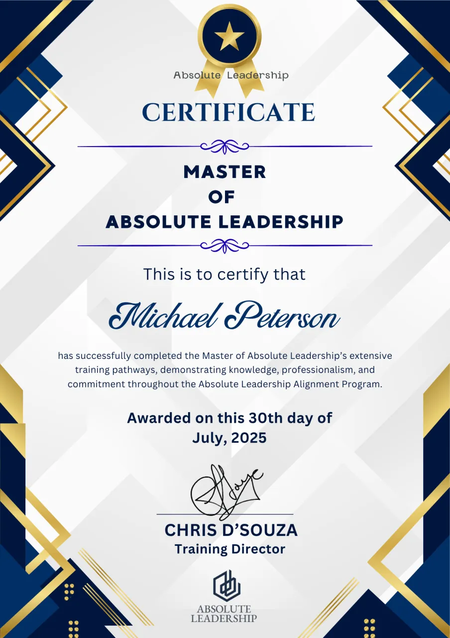 Master of Absolute Leadership Certificate