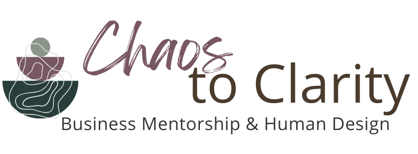 chaos to clarity business mentorship and human design logo