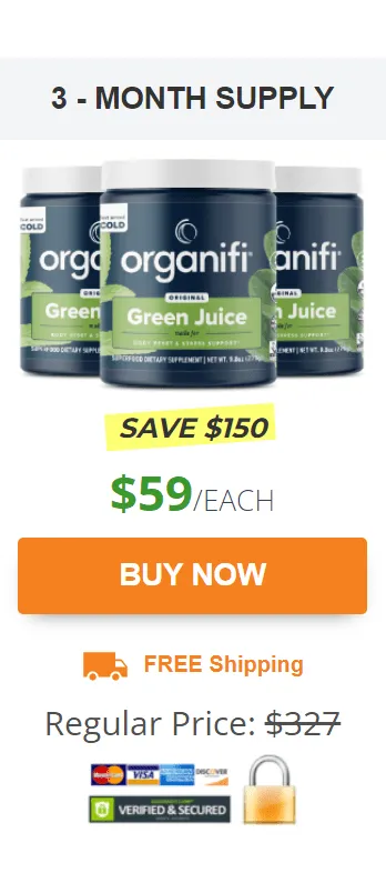 organifi green juice three bottle