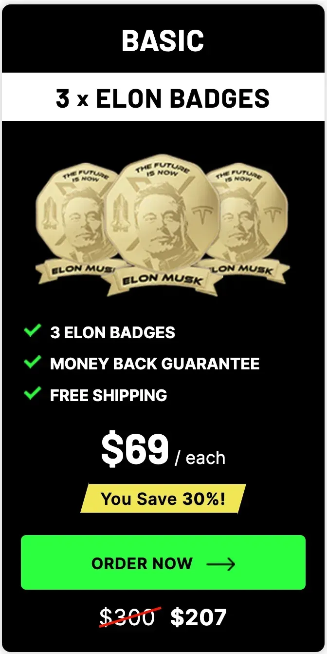 buy elon badge