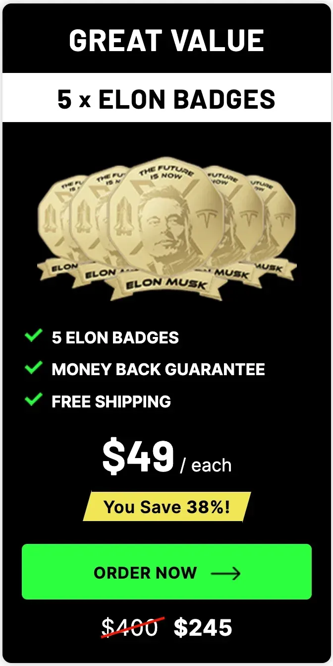 elon musk badge order