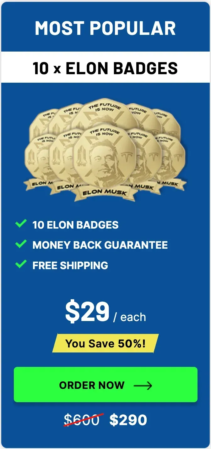 elon musk badge buy