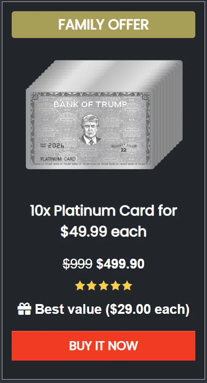 bank of trump card