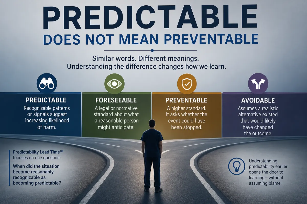 Predictable Does Not Mean Preventable