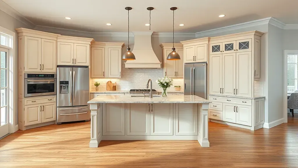 Kitchen Island Installation projects in Jacksonville, NC showcasing modern designs and craftsmanship.
