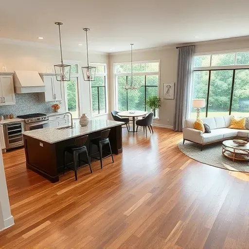 Stunning open-concept living space in Boiling Spring Lakes NC featuring modern finishes and natural light.