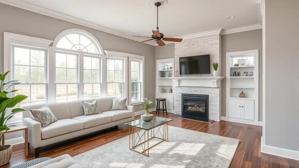 Completed home remodeling project in Jacksonville NC showcasing stylish interior design and modern finishes.