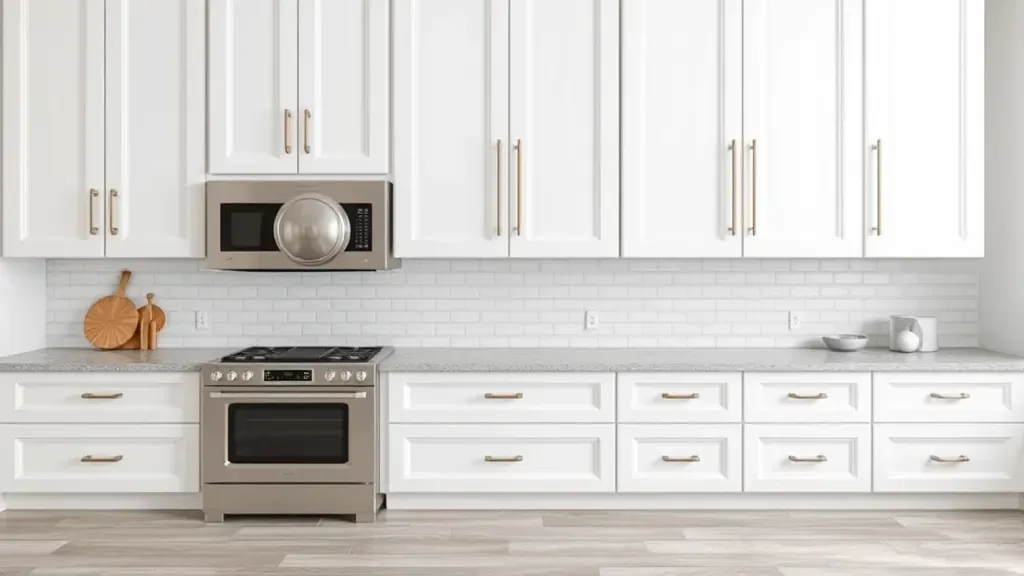 Cabinet hardware installation projects in Jacksonville NC showcasing various styles and finishes