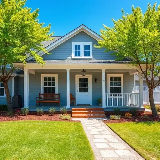Completed home remodel in Hampstead NC showcases stylish blend of contemporary traditional design with lush landscaping.