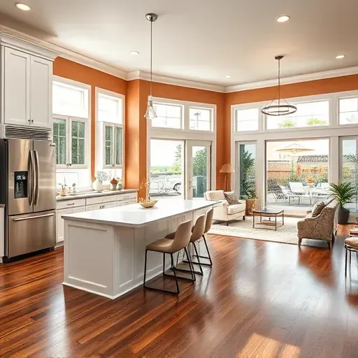 Completed home remodel in Oak Island, NC with modern finishes, open living space, hardwood floors, and inviting decor.