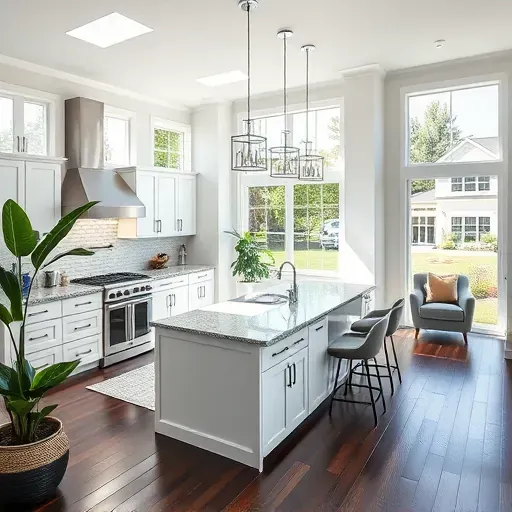 Modern kitchen remodel in Hampstead NC with sleek cabinetry, high-end appliances, and elegant finishes.