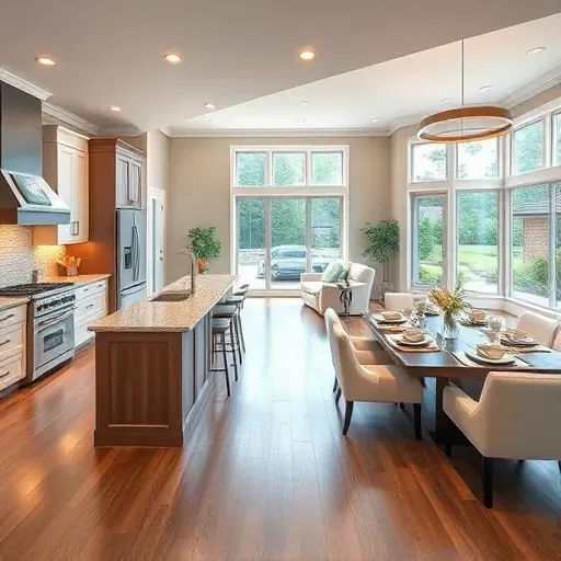 Modern kitchen remodel in Grandy, NC features elegant cabinetry, sleek appliances, and an inviting open floor plan.