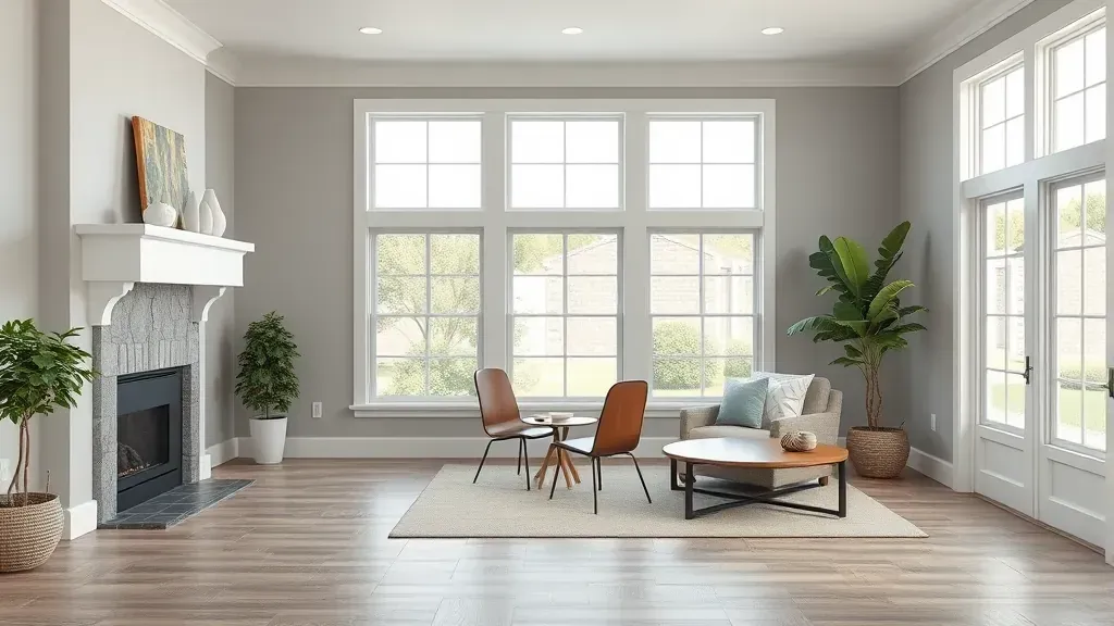 Home Remodeling in Newport, NC with modern design and fresh finishes on a spacious living area.