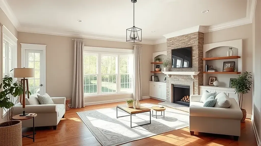 Home Remodeling in Hubert, NC showcasing modern kitchen design and elegant living space renovations.