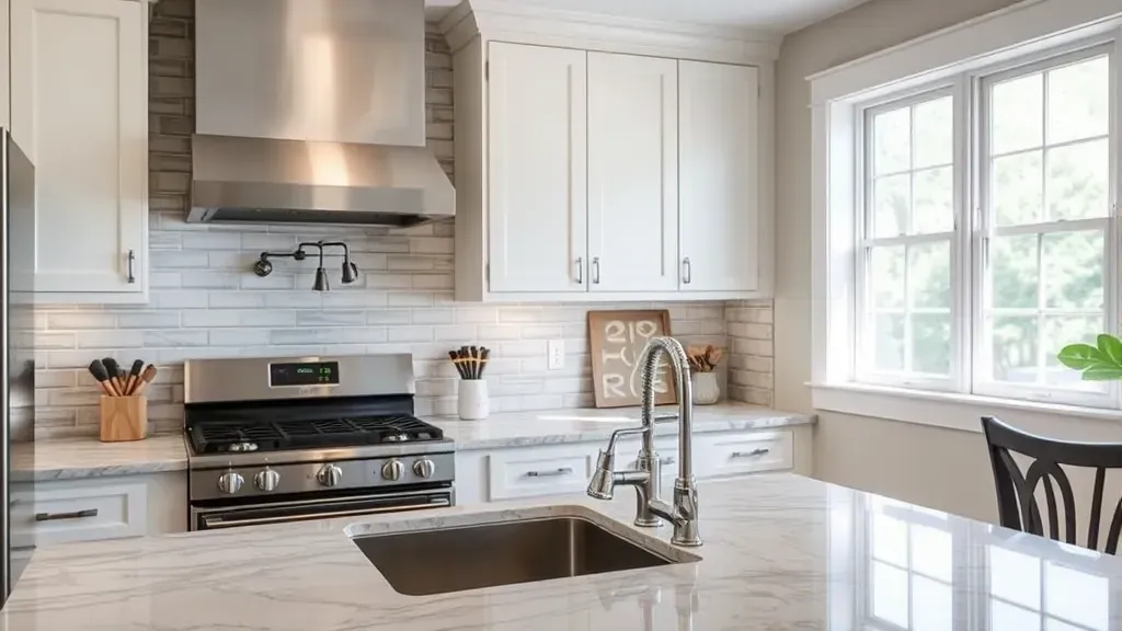 Kitchen Faucet Installation projects in Jacksonville, NC showcasing tools and process in a contemporary kitchen.