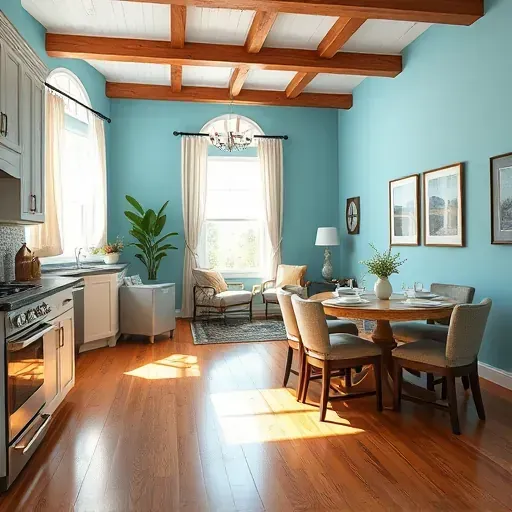 Modern kitchen remodel in Pine Knoll Shores NC with granite countertops, stainless appliances, and elegant finishes.