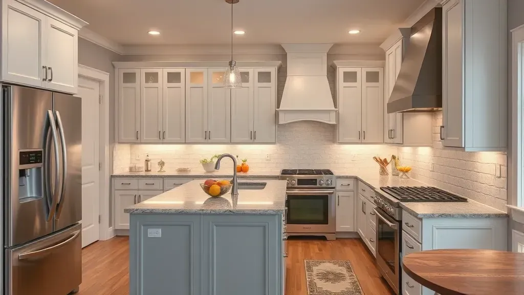 Kitchen Design projects in Jacksonville NC showcasing modern layouts and vibrant colors.