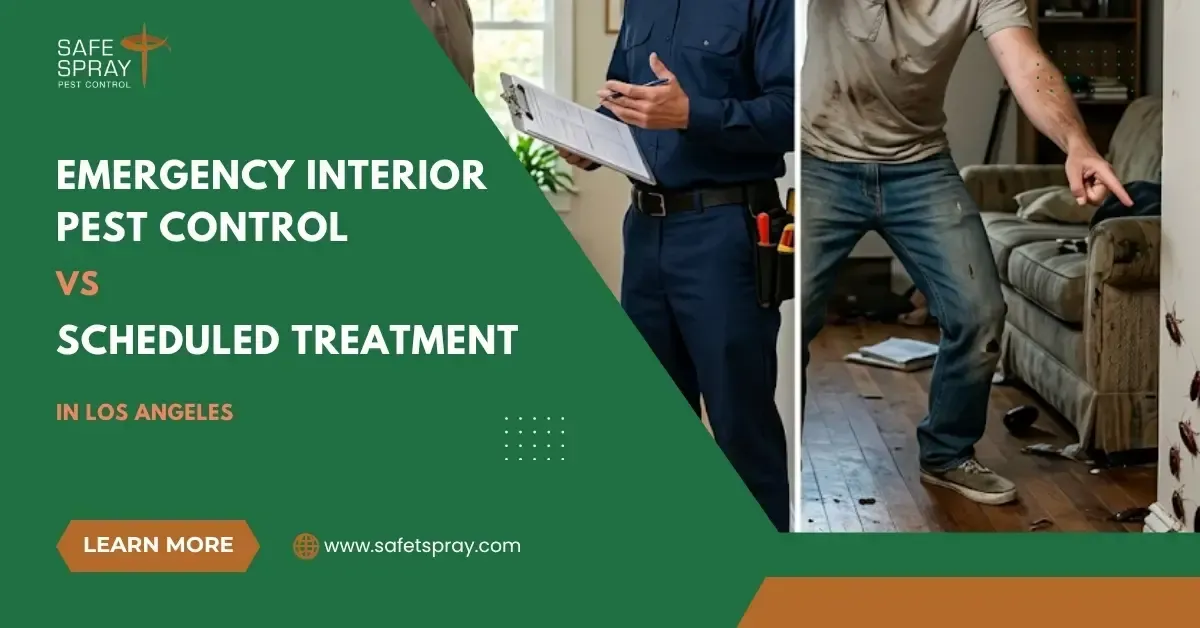 Emergency Interior Pest Control vs Scheduled Treatment: When Do You Actually Need Same-Day Pest Control?