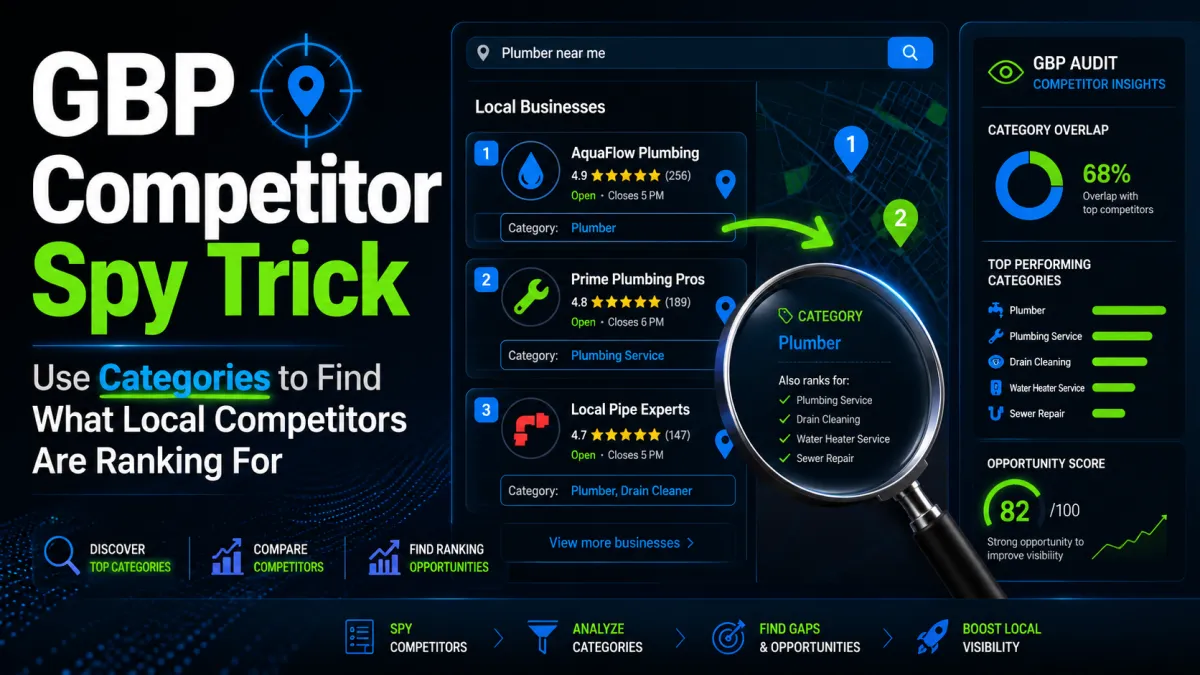 GBP Competitor Spy Trick: How to Use Categories to Find What Local Competitors Are Ranking For